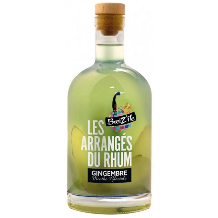 Rhum Arrangé Breiz'île Gingembre-Menthe - Boisson spiritueuse - sommellerie de France