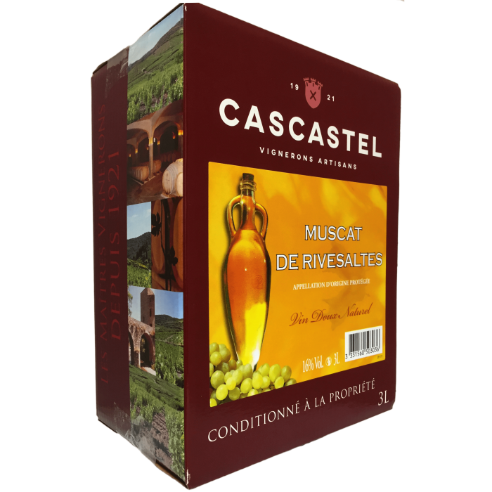 Vignerons de Cascastel Muscat 3L - Bag in box - sommellerie de France