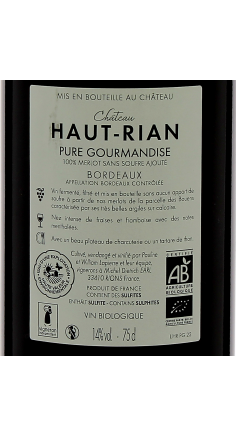 Château Haut Rian Pure Gourmandise