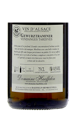 Domaine Haeffelin Vendanges Tardives