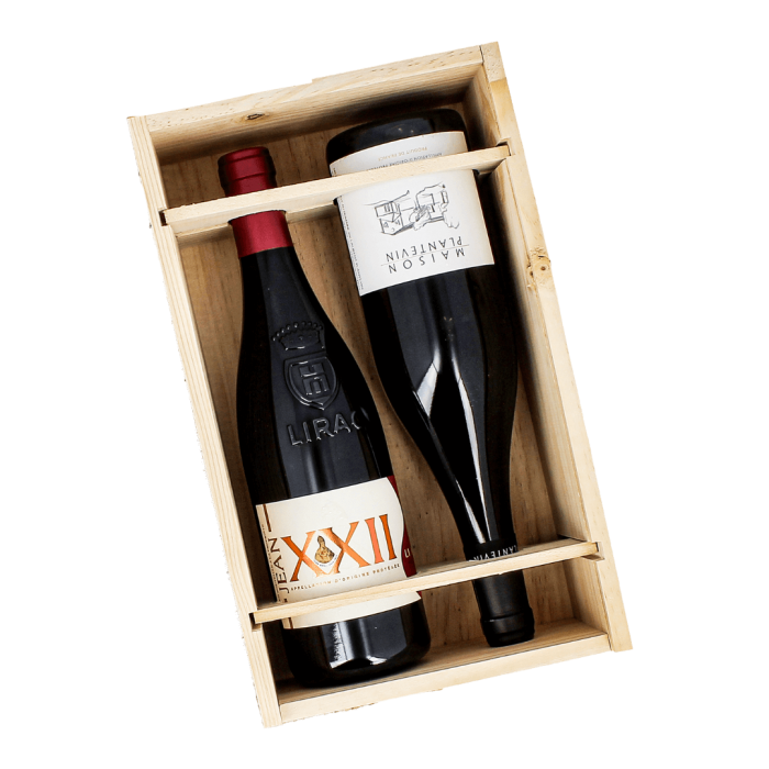 Caisse Bois Vallée du Rhône - Vins - sommellerie de France