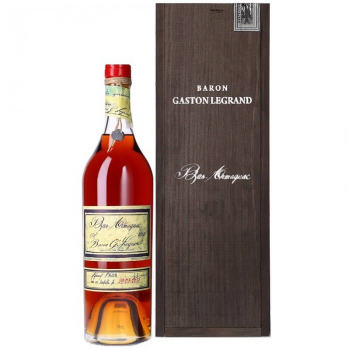 Caisse bois Bas Armagnac Baron Gaston Legrand Millésimé - Armagnac - sommellerie de France