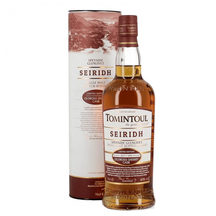 Whisky Tomintoul Seiridh - Single Malt - sommellerie de France