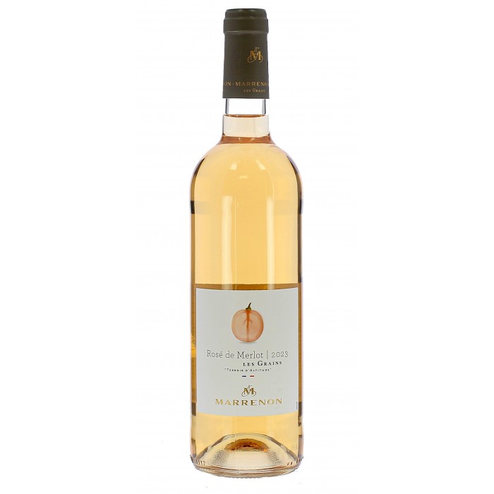 Domaine Marrenon Les Grains Merlot Rosé - Vins en bouteilles de 75cl - sommellerie de France