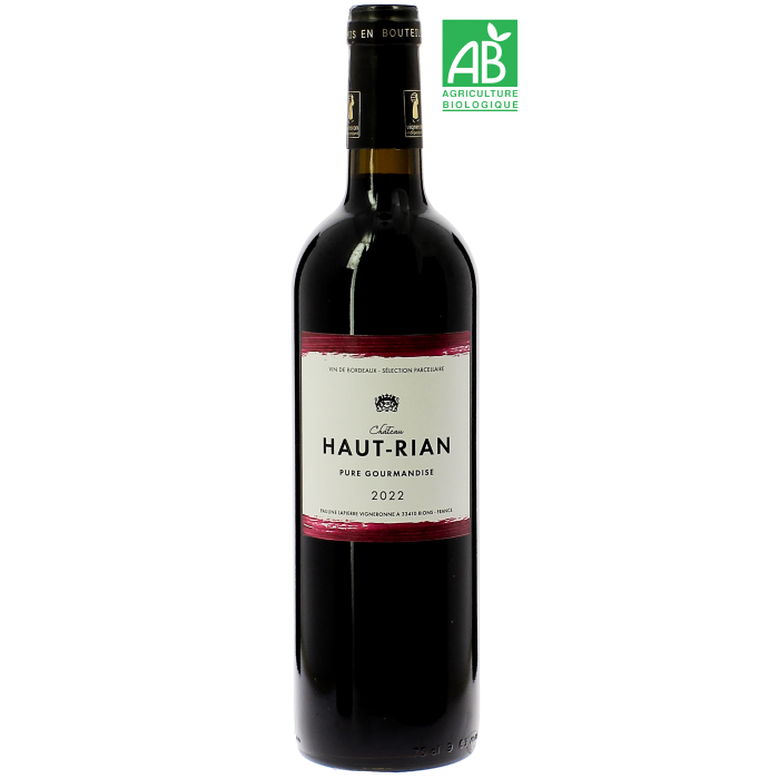 Château Haut Rian Pure Gourmandise - Vins Rouges - sommellerie de France