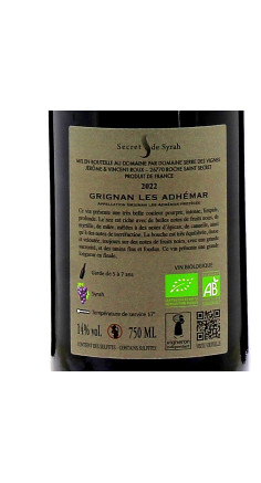 Domaine du Serre des Vignes Secret Syrah