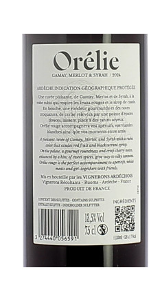 Vignerons Ardechois Orélie rouge