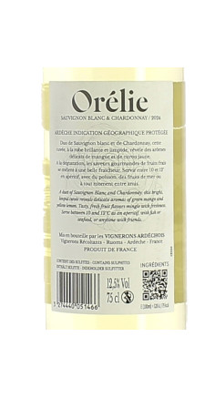 Vignerons Ardechois Orélie blanc
